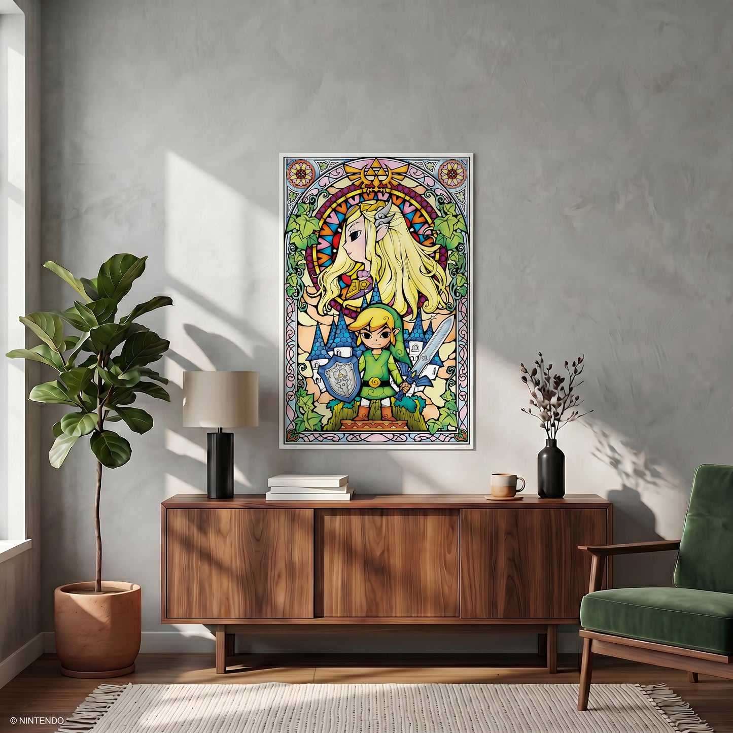 The Legend Of Zelda - Stained Glass - 24x36 Unframed Poster