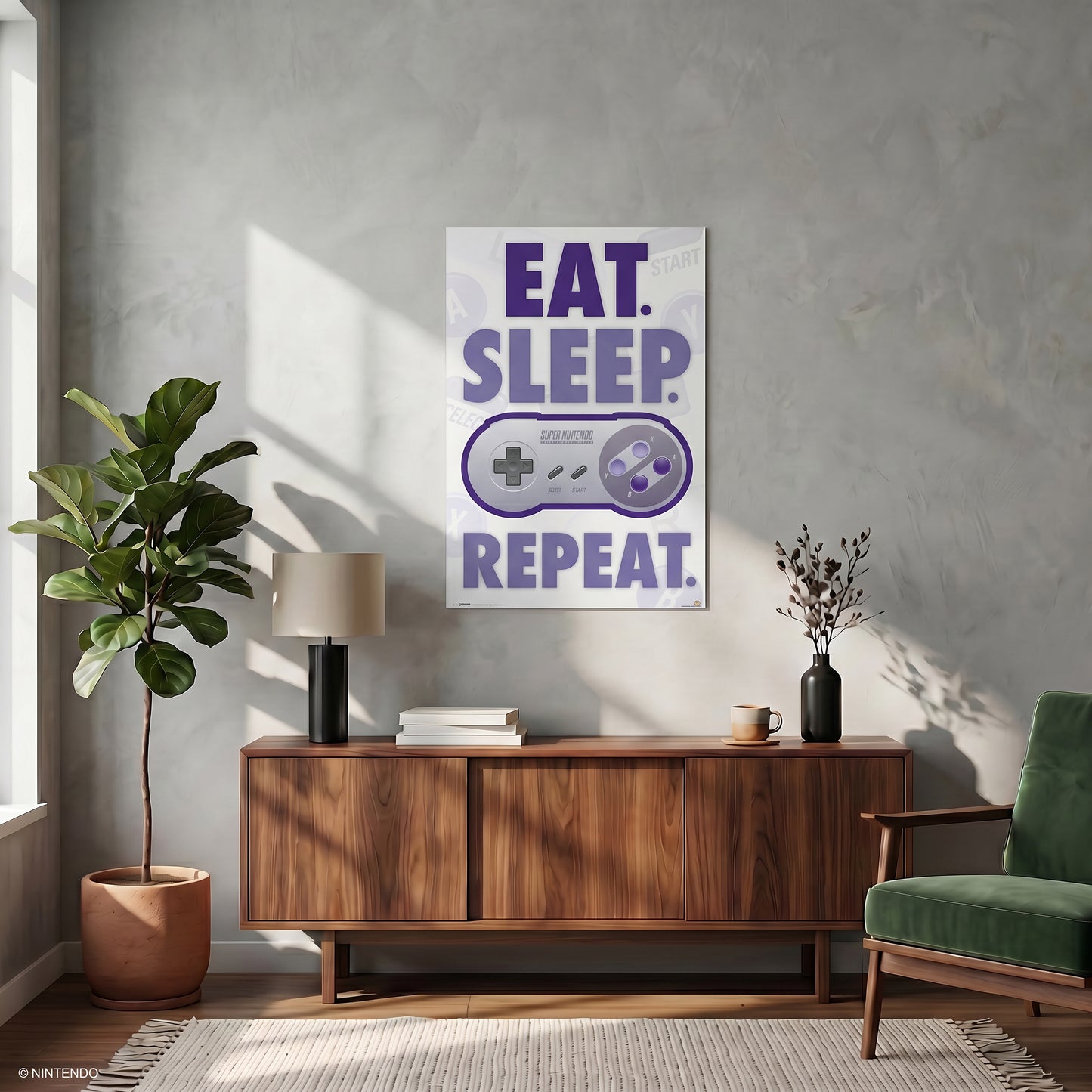 Nintendo - Eat, Sleep, Game, R - 24x36 Unframed Poster