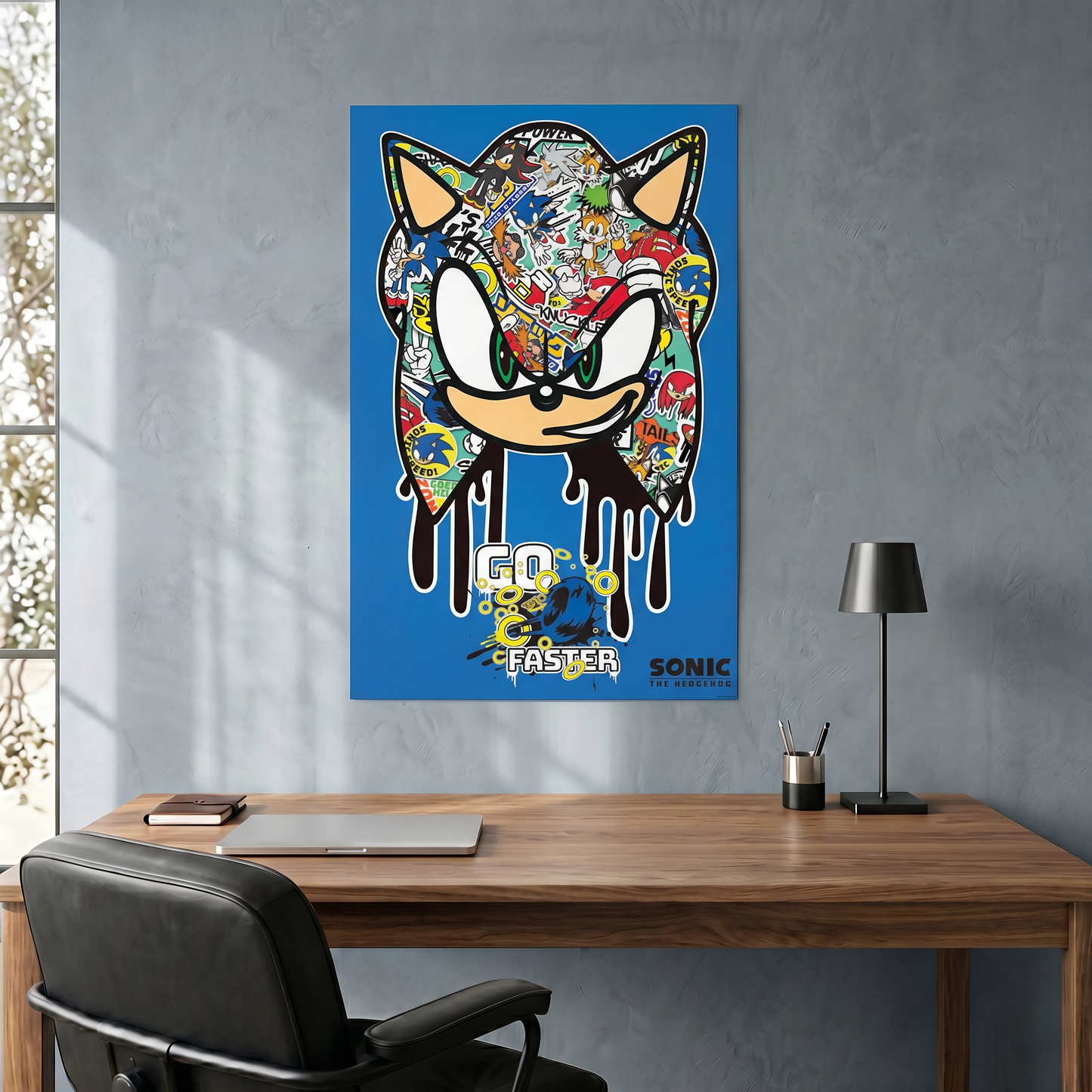 Sonic The Hedgehog - Go Faster - 24x36 Unframed Poster