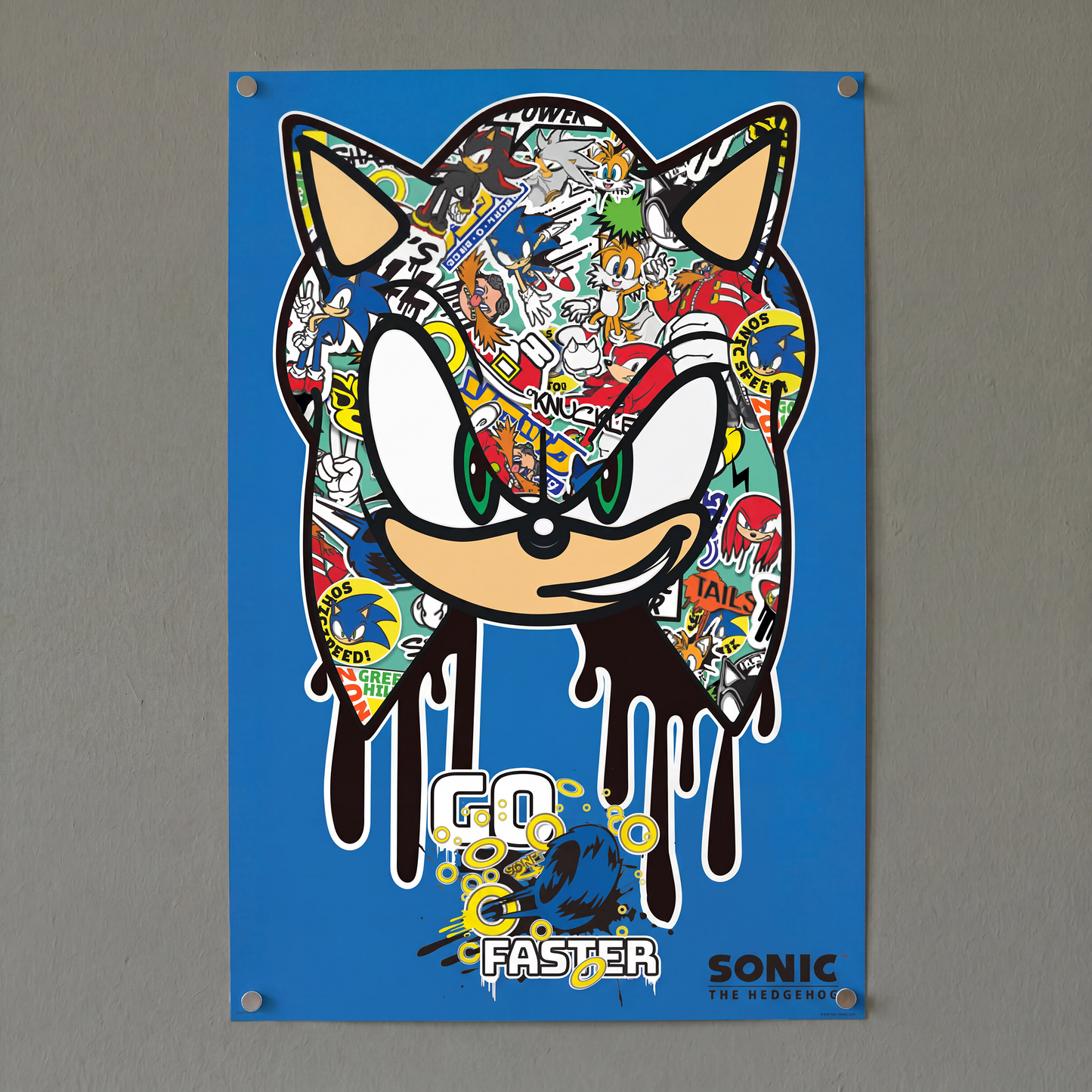 Sonic The Hedgehog - Go Faster - 24x36 Unframed Poster