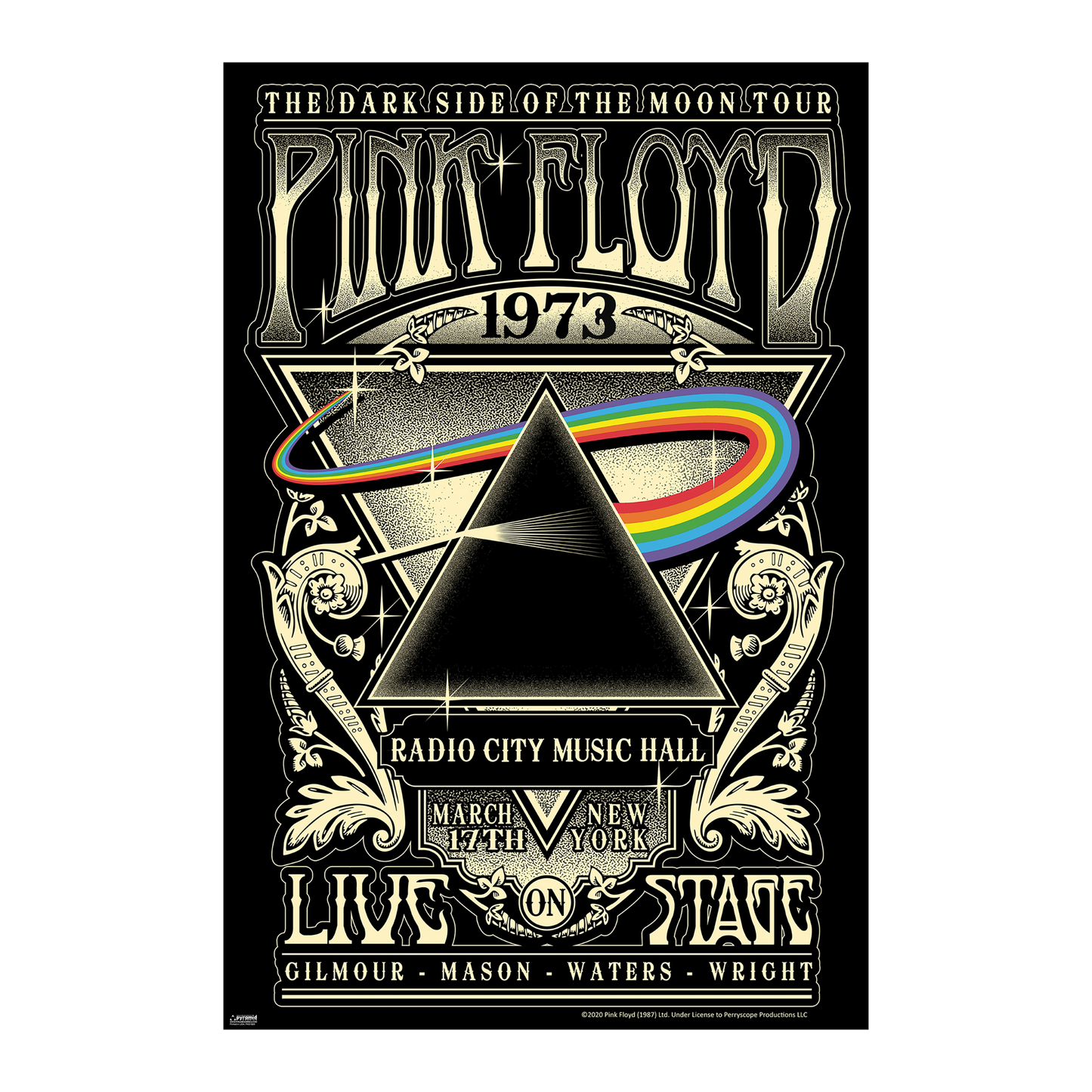 Pink Floyd - Carnegie Hall '72 - 24x36 Unframed Poster