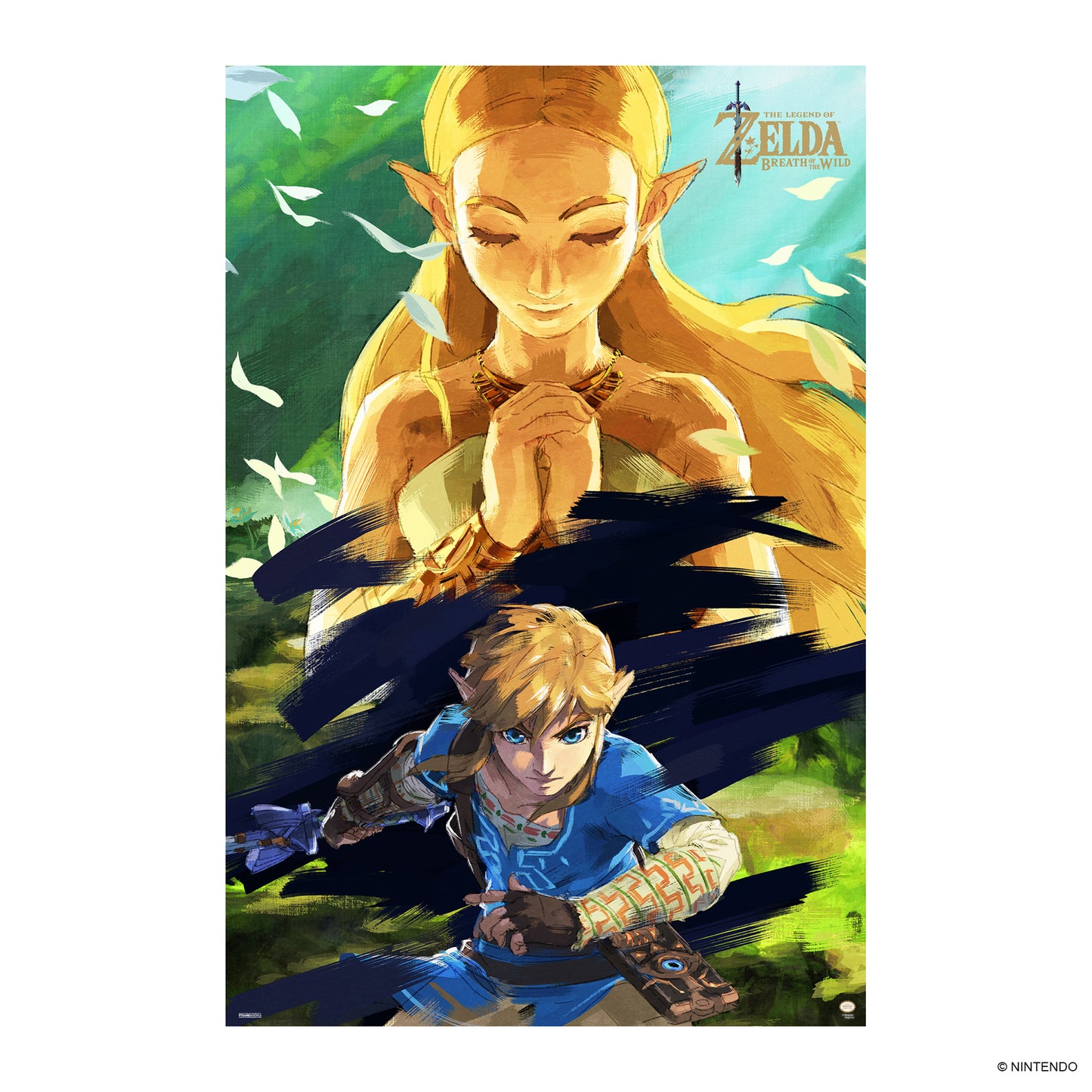 The Legend Of Zelda - BOTW - Zelda & Link - 24x36 Unframed Poster