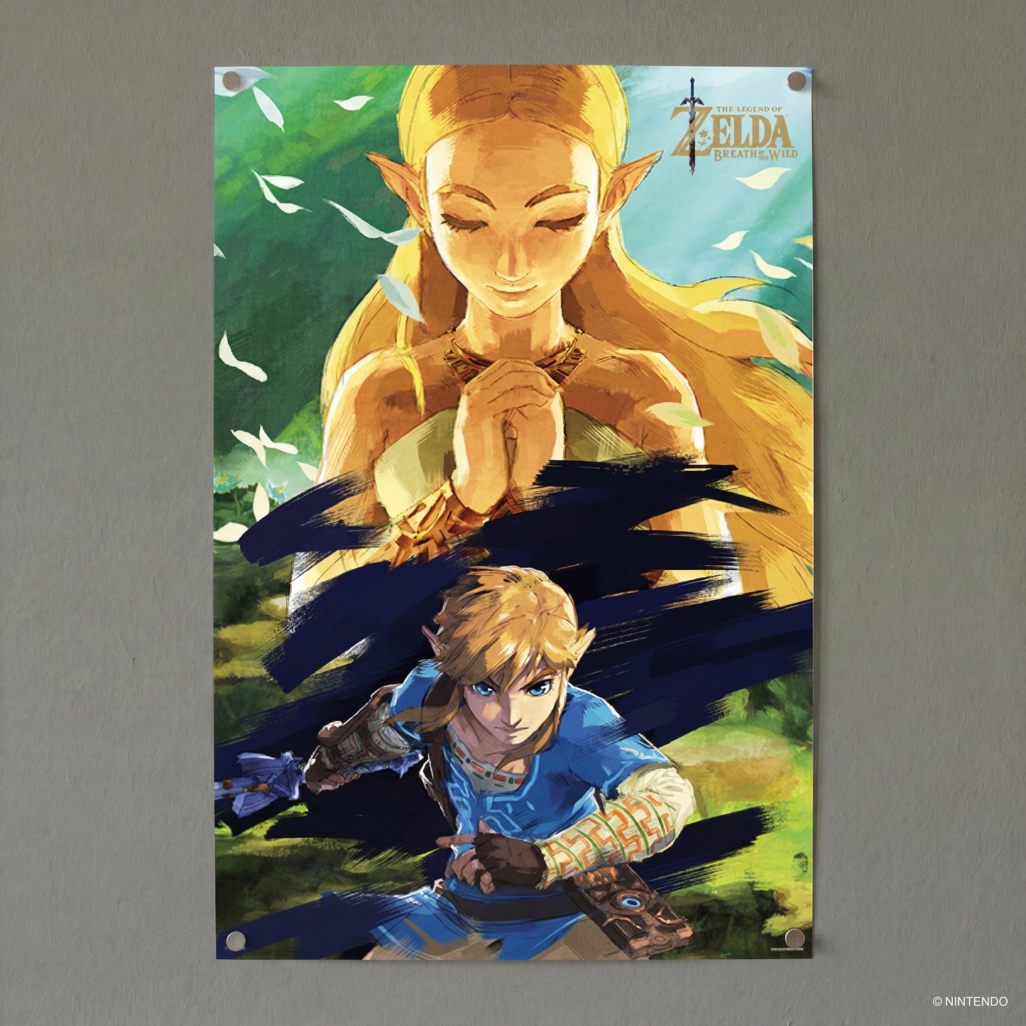 The Legend Of Zelda - BOTW - Zelda & Link - 24x36 Unframed Poster