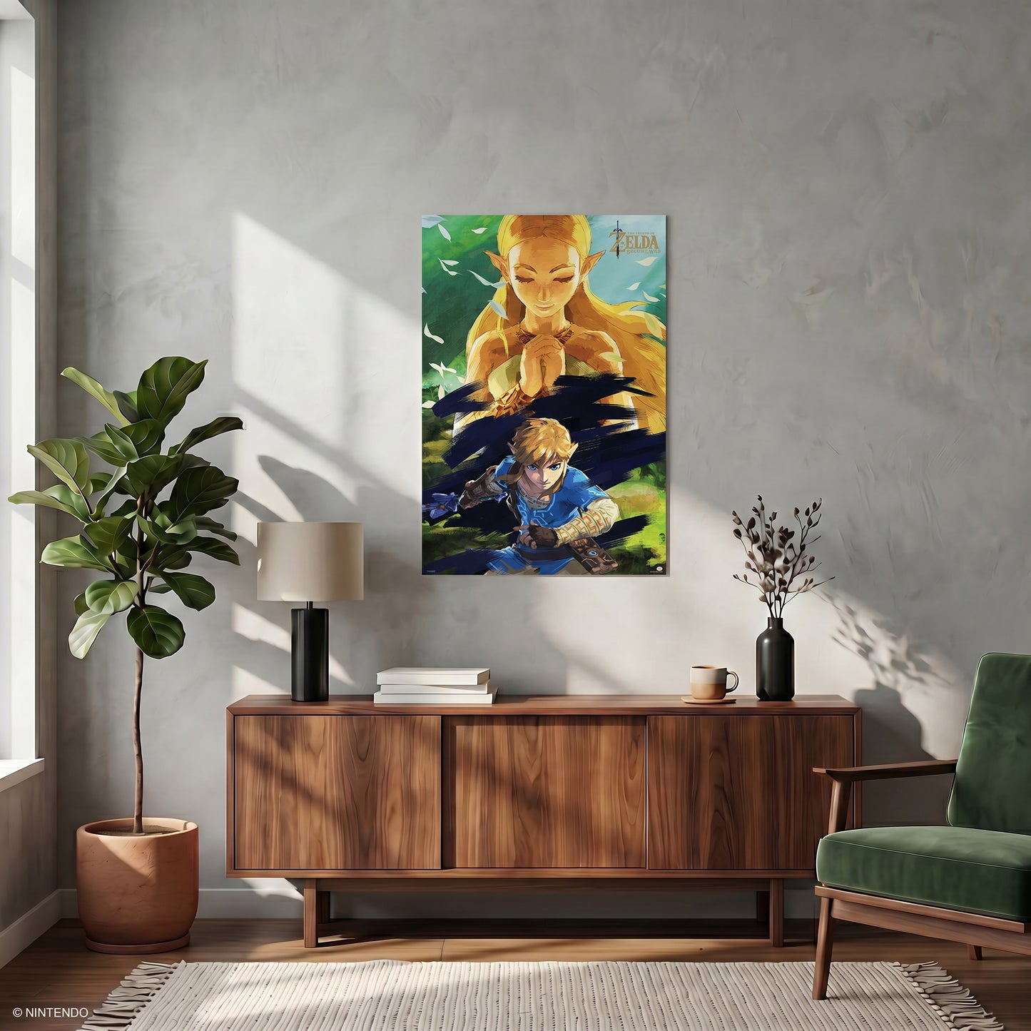 The Legend Of Zelda - BOTW - Zelda & Link - 24x36 Unframed Poster
