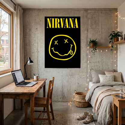 Nirvana - Smiley Logo - 24x36 Unframed Poster