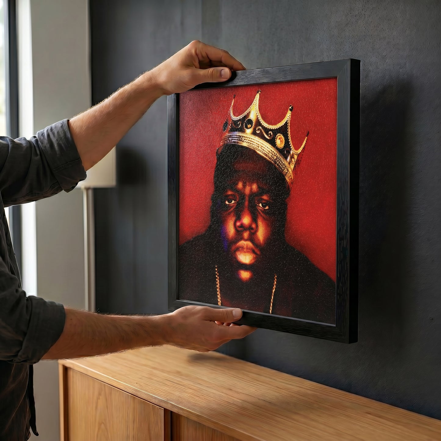 Notorious BIG - Crown Portrait - 12x12 Gel Coat