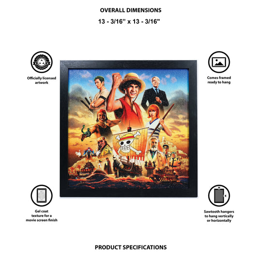 Once Piece (Live Action) - One Piece- Sailing - 12x12 Gel Coat