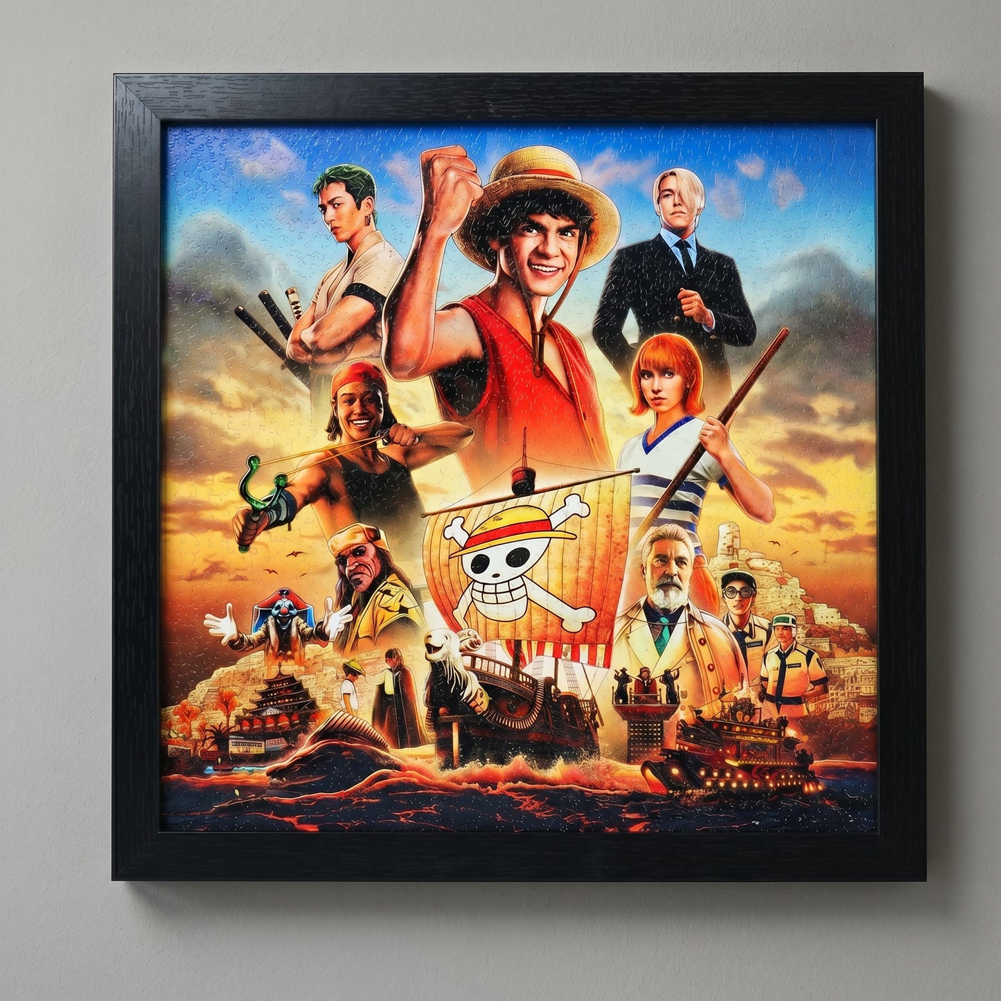 Once Piece (Live Action) - One Piece- Sailing - 12x12 Gel Coat