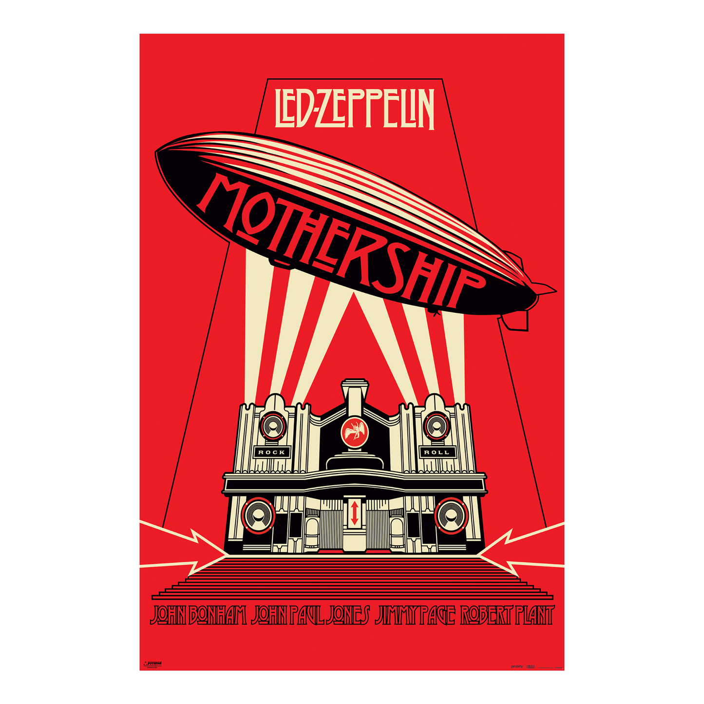 Led Zeppelin - Mothership Red - 24x36 Unframed Poster