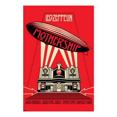 Led Zeppelin - Mothership Red - 24x36 Unframed Poster