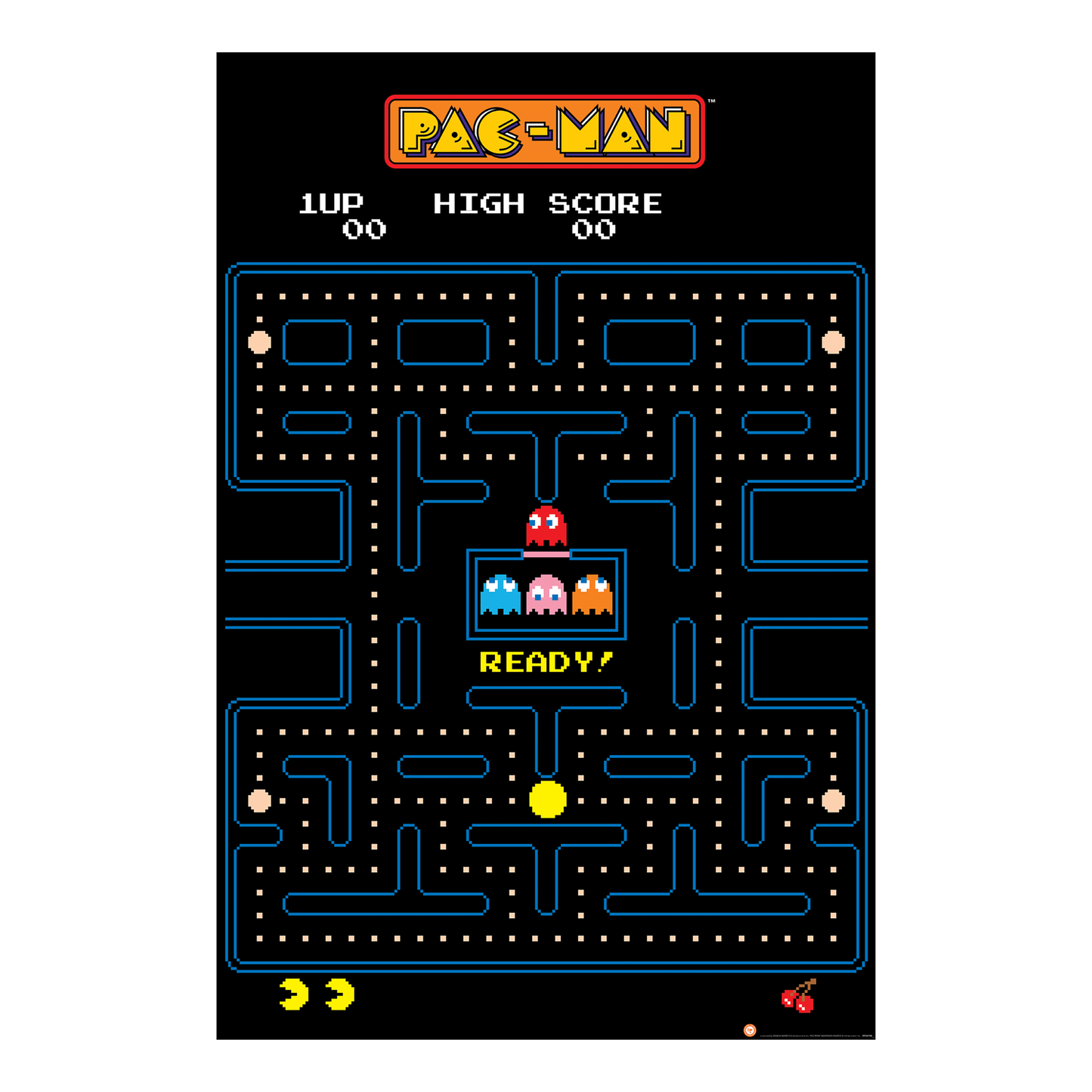Pac-Man - Man - Maze - 24x36 Unframed Poster