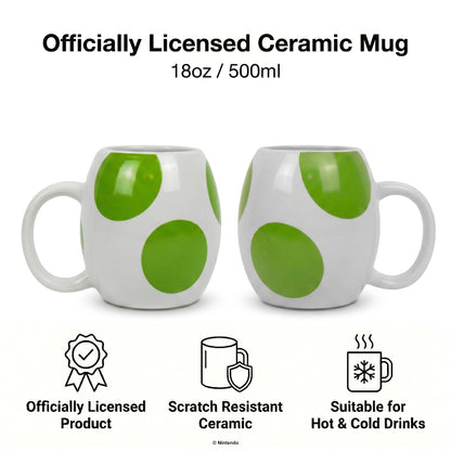 Super Mario - Yoshi Egg 18oz Ceramic Shaped Mug