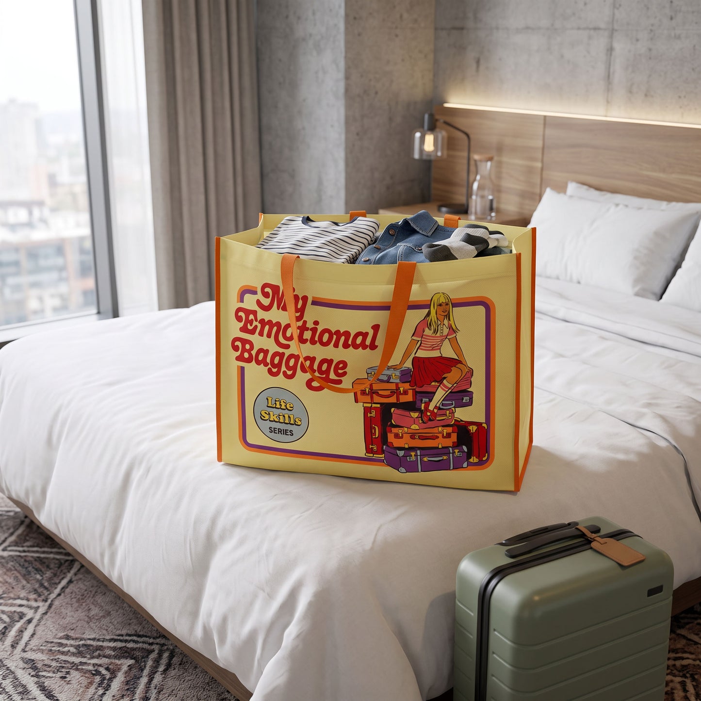 Steven Rhodes™ – My Emotional Baggage Tote Bag